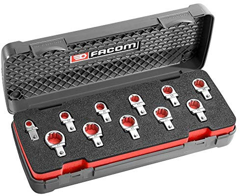 FACOM - Coffret d'Embouts 9 x 12 mm Polygonaux Métriques - 12.J11 - Pour Professionnels et Particuliers - Outillage FACOM Robuste et Durable - Plateau en Mousse et Coffret Inclus