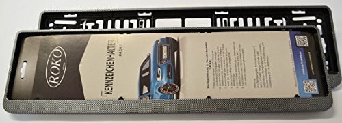 2 Stück Kennzeichenhalter, Total Carbon Look, nur für ÖSTERREICHISCHE Kennzeichen geeignet