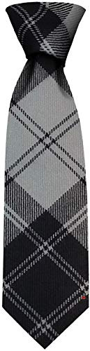 I LUV LTD Gents Neck Tie Douglas Grey Modern Tartan Lightweight Scottish Clan Tie