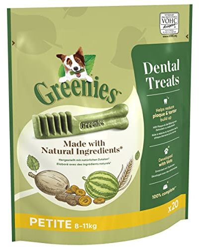 GREENIES Original Petite – Friandises à mâcher pour petit chien – 20 sticks pour une bonne hygiène bucco-dentaire – 1 sachet de 340g