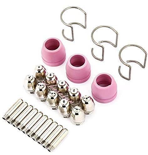 AG60 Plasma-Schneidbrenner, 26pcs SG55 AG60 Keramikdüse Plasmaschneider Schneidbrenner Verbrauchsmaterial Elektroden-Düsenbecher-Kit