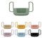 Design Letters Griff für Baby und Kinder Persönliche Trinkglas aus Tritan, (Grün) - BPA-frei, BPS-frei und EA-frei. Erleichtert dem Kind das Trinken aus dem Glase, spülmaschinenfest, leicht, 20 g