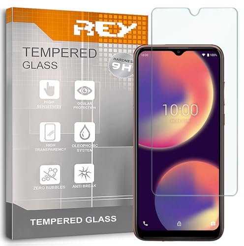 REY Pack 3X Bildschirmschutz aus gehärtetem Glas für WIKO View 4 - WIKO View 4 LITE, Schutzfolie, Displayschutzfolie 9H+ Härte, Anti-Kratzen-Öl-Bläschen
