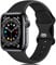 Epova Compatible con Correa Apple Watch 42mm 44mm 45mm 46mm 49mm, Mujer Hombre Silicona Pulsera para iWatch SE Series 10 9 8 7 6 5 4 3 2 1, Negro, Pequeño
