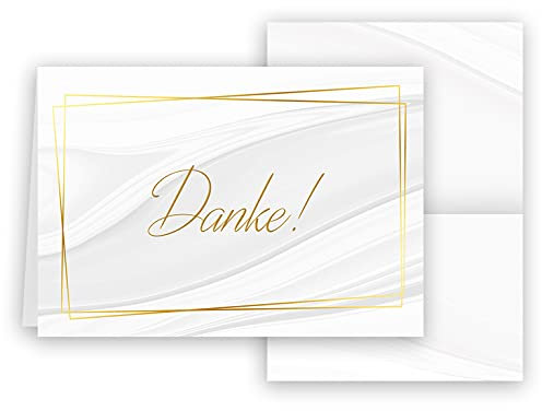 10 Danksagungskarten mit Umschlag Danke Dankeskarte Klappkarten Dankeschön Hochzeit Feier Jubiläum Freude Trauer Trauerkarten Danksagungskarte Anteilnahme Geschäftlich stilvoll
