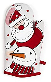 Excelsa Snowman Ofenhandschuh, Baumwolle, Weihnachtsdekoration, 32,5 x 16,5 cm