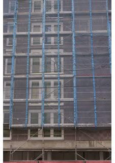 8x Gerüstschutznetz 50 g/m² 3,07m x 10m - Weiß - Staubschutznetz