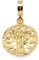 JEWELS BY LEONARDO Anhänger Clip & Mix Sara • Ketten-Anhänger aus goldfarbenem Edelstahl • geprägte Münze im Vintage Look • Clip M (4,8 mm Ø) • Schmuck Geschenk für Frauen • 021643