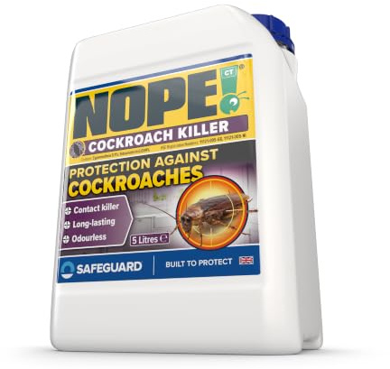 NOPE! Cockroach Killer Spray (5L) Odourless, Strong, Contact Killer for Home use.