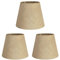 ledscom.de 3 Stück Lampenschirm, Leinen, Jute, Hanf, Textil, Stoff, natur-beige, 200mm Ø