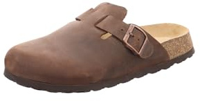 Natural Sense Unisex Hausschuhe Clog Leder braun 1095906