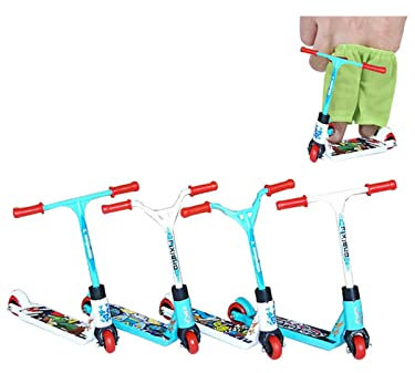4 Stück Finger Scooter Fingerboard Finger Spielzeug Set Finger Fahrrad Roller Fingerspitzen Bewegung Spielzeug Finger Skateboard Training Requisiten Fingerspielzeug Set Für Kinder