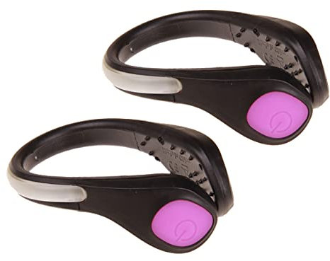 OSALADI 2 Stück Led Schuhclip Sicherheitslichter Für Nachtläufe Leuchtlichter Für Jogger Radfahrer Und Spaziergänger Wasserfest Leicht Mit 70-100 Stunden Beleuchtungszeit Pink