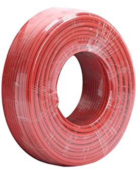 TEN-HIGH Solar Cable Solar Panel PV Cable DC Rated Red 6 mm² - Double Insulated Quality Wire