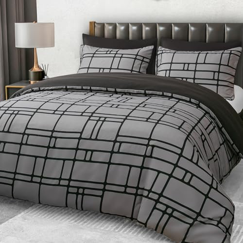 Pamposh Bettwäsche 200x220 cm – Ultraweicher Mikrofaser-Bettbezug 200x220 cm - Mit Kissenbezug – Bettwäsche-Set Mit Reißverschluss – Leichtes & Atmungsaktives Bettbezug Set