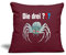 Spreadshirt Die DREI Fragezeichen und die Silberne Spinne Kissenbezug 45 x 45 cm, One Size, Burgunderrot
