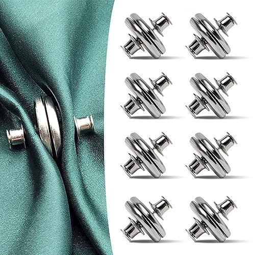 Tadipri Magnetische Vorhang Raffhalter Edelstahl 8 Stück, Vorhang Raffhalter Schnallen Holdbacks Halter Haken Clip Für Zuhause Schlafzimmer Büro Dekorativer Vorhang