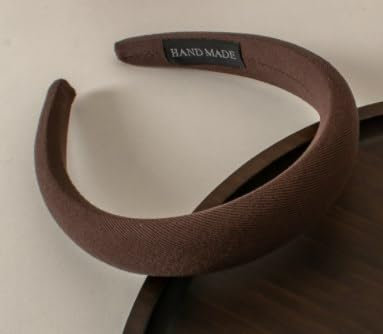 Breit Haarbänder Stirnbänder Elegant Vintage Samt Haarreifen Weich Rutschfest Gepolstert Damen Haarschmuck Hochzeit Mädchen Haar Accessoire für Frauen Mädchen Geschenk (Dunkelbraun)