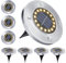 BrizLabs Solarlampe für Garten, 8 Stück 16 LEDs Solar Bodenleuchte Außen Gartenleuchte Aussen Wasserdicht Edelstahl Solarleuchte für Rasen Auffahrt Hof Gehweg Patio Deko Camping Beleuchtung, Warmweiß