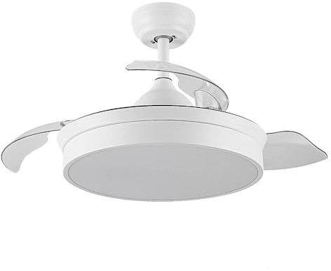 FABRILAMP TODOLAMPARA - VENTILADOR DE TECHO LUZ LED DC CALA BLANCO ASPAS DESPLEGABLES 91D 6 VELOCIDADES REMOTO+TEMPORIZA+MEMORIA