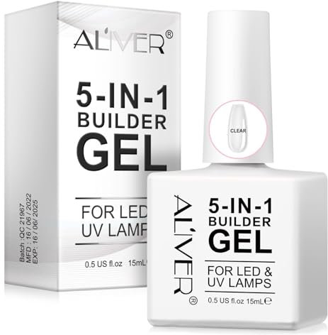 P-Beauty 5-in-1 Nagelaufbau Gel, stärkendes Builder | Aufbaugel für Nägel, Nail UV LED, Unterlack, Nagellack, Gelnägel, Nail Art Design | dauerhafte Nagelstärkung & Verlängerung | Transparent 1x15ml