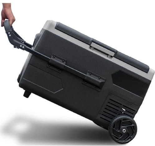 SMETA Car Fridge Freezer 50 Litre, Portable Mini Fridge for Caravan, Truck, RV, Boat, Camping and Travel, 12/24V DC and 230 AC, -20℃ to 20 ℃
