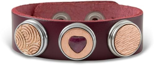 NOOSA-Amsterdam ORIGINAL Armband CLASSIC REGULAR burgundy - ohne Chunks Größe M