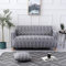 Sofaschoner Grau Sofaüberwurf Weich Spandex Sofaschoner rutschfest Couch Überwurf Waschbare Sofa Überzug Sofabezug mit Elastischen Riemen Sofabezug L Form Universelle 1 Sitzer