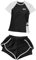 Baoblaze Women's Swimsuit Swimming Top and Shorts Short Sleeve Tankini Tops Beachwear Wetsuit for Swimming Pool Beach Party, White Black, M