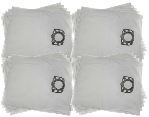 vhbw 20x bolsa compatible con Kärcher WD2 Plus, WD 2-18, WD 2-18 Battery Set, WD 3 aspiradora - vellón micro, 53 cm x 44 cm blanco