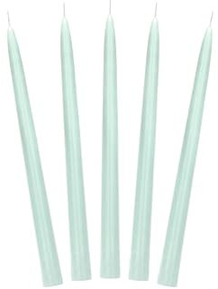 PartyDeco SKMAT-081BR Taper Candle Table Candle - Tapered Up - 24cm - Matt Dusty Rose - Pack of 10 - Perfect for Weddings, Home, Decorating