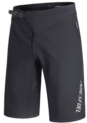 ARESFUEL Herren Mountainbike Kurze Hosen für Männer Atmungsaktiv Radhose Anti-Rutsch Radlerhosen 4026 Schwarz L