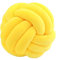 Knotenkissen, Couchkissen, Sofa Kissen, Knoten-Ball-Kissen, Deko Zierkissen, Geknotetes Kissen für Sofa, Rund Knoten Kissen, Deko Knoten, Knot Pillow Ball, Gelb, 20cm