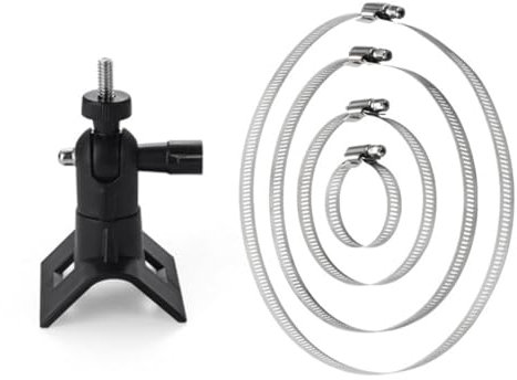 Uhidka Adjustable Stainless Steel Hose Clamp Hoop Pipe Poles Mount Bracket Worm Gear for Security Camera Accessories A