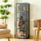 Pounjsd Bücher vitrinenschrank, Eckvitrine Glas vitrinenschrank, glasvitrine groß, Glasvitrine Stehend, Glasvitrine Vitrine für Sammlerstücke, Bücher, Wein, Büro, Wohnzimmer, Küche