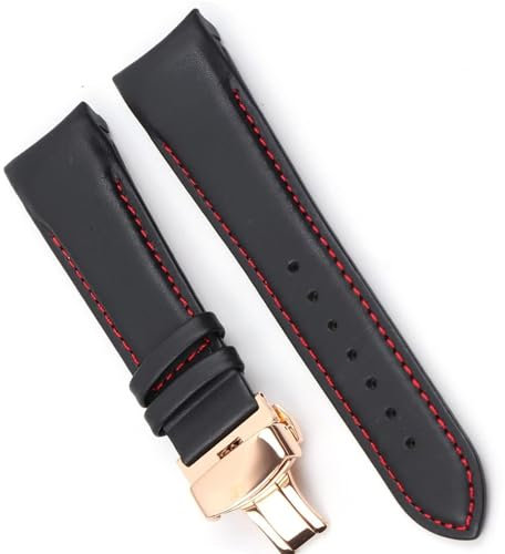 yeziu Lederarmband Mit Gebogenem Ende Für Tissot T035 Automatc Man Uhrenarmband Mit Stahlschnalle(4,22mm)