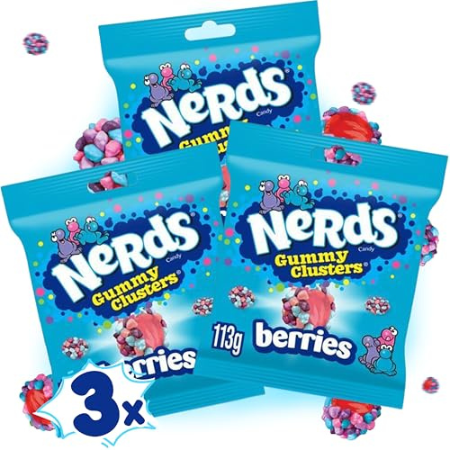 Gummy Clusters 3x 113g (339g) XXL Very Berry Berries Packung - Amerikanische Süßigkeit, Original aus USA, Einzigartig und Lecker - Mengenrabatt, Ideal zum Sparen (3x Packungen)