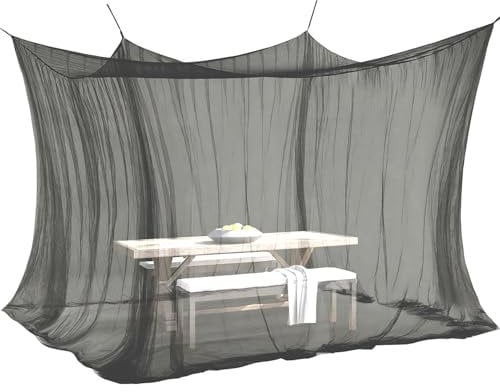 ELEGANCIO Mosquitera para Interior y Exterior, 300 x 300 x 250 cm, 220 Malla, para Exterior e Interior, para Tienda de campaña, Caravana, Color Negro