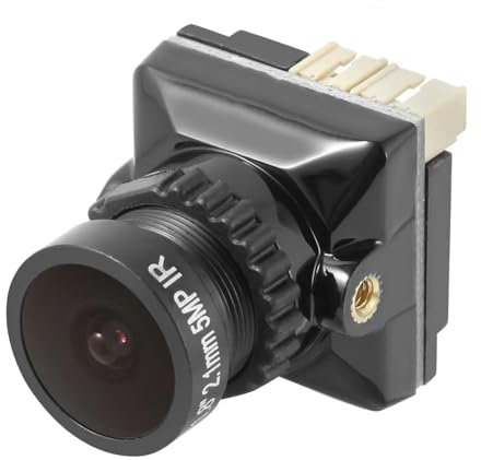 Luobannm FPV Camera 1800TVL 5MP 2.1mm 1/8 Inch Starlight Sensor 5V-40V NTSC/PAL with OSD for RC FPV Racing Drone DIY Parts Black