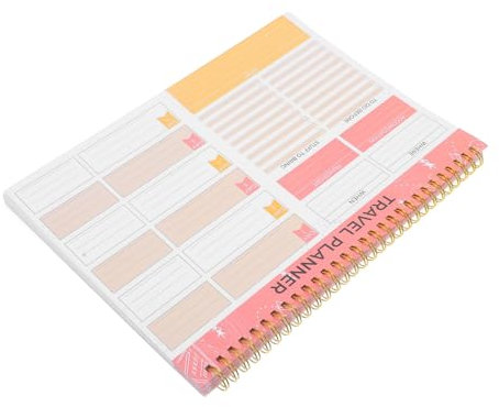 DIYEAH 1 Reiseplaner Reisenotizbuch Planungsbuch Für Reisen Trip Outdoor Planungsbuch Reisetagebuch Reisecheckliste Notizbuch Planer Organizer Notizbuch A5 Urlaubsplaner Papier