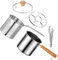 KOCKSHION 1ensemble Poêle à Friture Acier Inoxydable Avec Poignée Friteuse Profonde Pour Cuisine Maison Avec Filtre Couvercle Et Accessoires Inclus