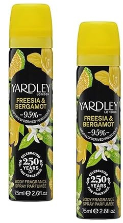 2 x Yardley London Deospray Freesia & Bergamot je 75ml (2 x 1 Stück)