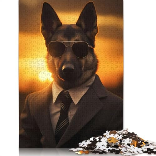 Fancy Gentleman Dog Puzzles 1000-teilige Schwer Puzzle Spielzeug Lernspiel Impossible Herausforderungsspielzeug Für Erwachsene Und Kinder in Bewährter 1000pcs (40x28cm)