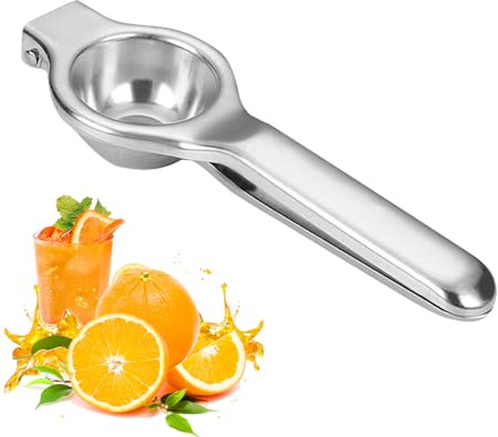 Lemon Squeezer, Stainless Steel Hand Press Juicer, Heavy Duty Manual Citrus Squeezer for Lemon, Lime & Fresh Fruit