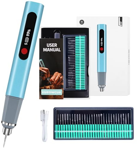 Engraving Pen, Upgrade 30000RPM Adjustable Engraver Pen Tool, Cordless Engraver Pen USB Rechargeable for Metal, Wood, Glass, Plastic & All Materials, Cool Christmas Gift Ideas, Craft Kits for Adults