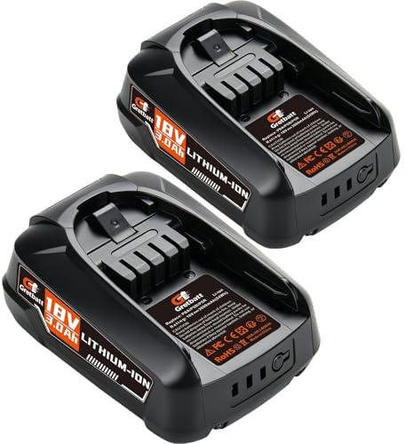 2 Pack 3000mAh Ersatzakku für Bosch Haus und Garten, 18V akku Werkzeuge für Gloria 18V Bosch akku, Kompatibel mit PBA, PSB, PSR (Inkompatibles Ladegerät: AL18V-44)