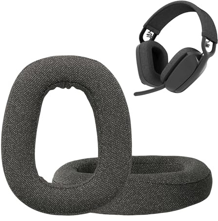 kwmobile 2X Mesh Polyester Ohr Polster für Logitech Zone Vibe 100 Ohrpolster - Ersatz Ohrpolster - Kopfhörer Ersatzteile - Kopfhörer Ersatzpolster für Over Ear Headphones