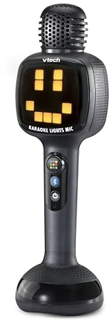 Vtech Karaoke Lights Mic, English | Bluetooth karaoke mic with 5x5 pixel light show, voice effects and vocal removal for pop-star performances. Ages 14+