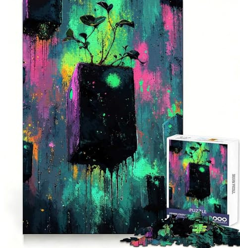 Suspended Growth Neon Eden Puzzle für Erwachsene, 1000 Teile, Kluges Spielzeug, Fördert den Familienzusammenhalt, Präziser Schnitt, Saisonales Geschenk 38x26cm
