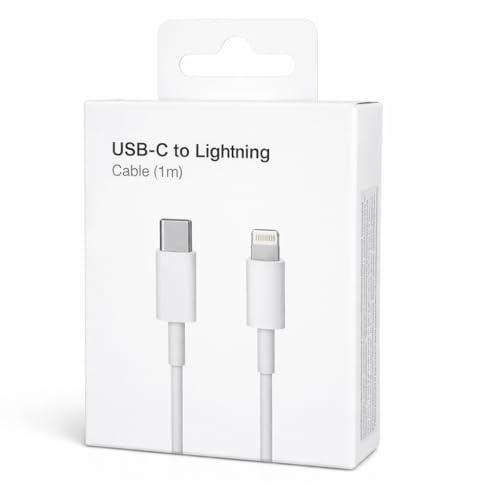 Generico Cavo USB Light_ning compatibile con iPhone, 1 Metro, Ricarica Rapida per iPhone 14/13/12/11/Pro/Pro Max/Mini/XR/XS/X/8/7/6s/6/5/Plus/SE/SE 2/iPad Mini 4, Bianco